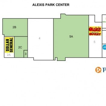 Plan of mall Alexis Park
