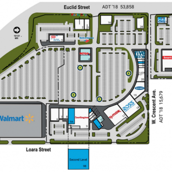 Plan of mall Anaheim Plaza