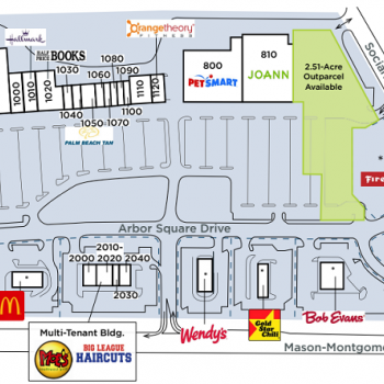 Plan of mall Arbor Square