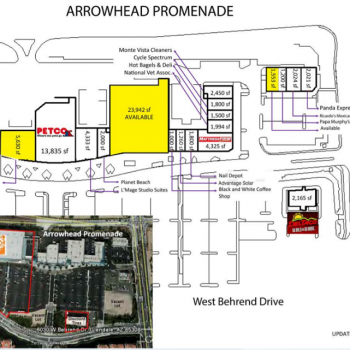 Plan of mall Arrowhead Promenade