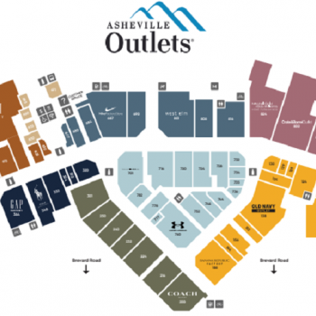 Plan of mall Asheville Outlets