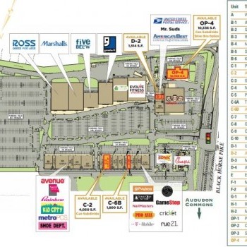 Plan of mall Audubon Crossings