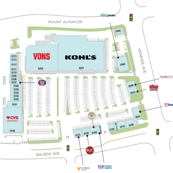 Plan of mall Balboa Mesa Shopping Center