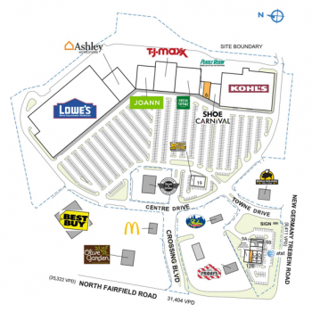 Plan of mall Beavercreek Towne Centre