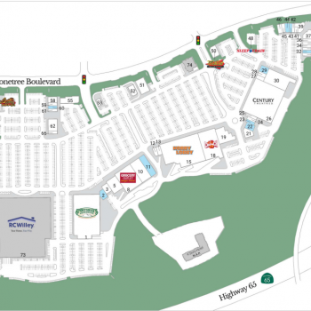 Plan of mall Blue Oaks Town Center