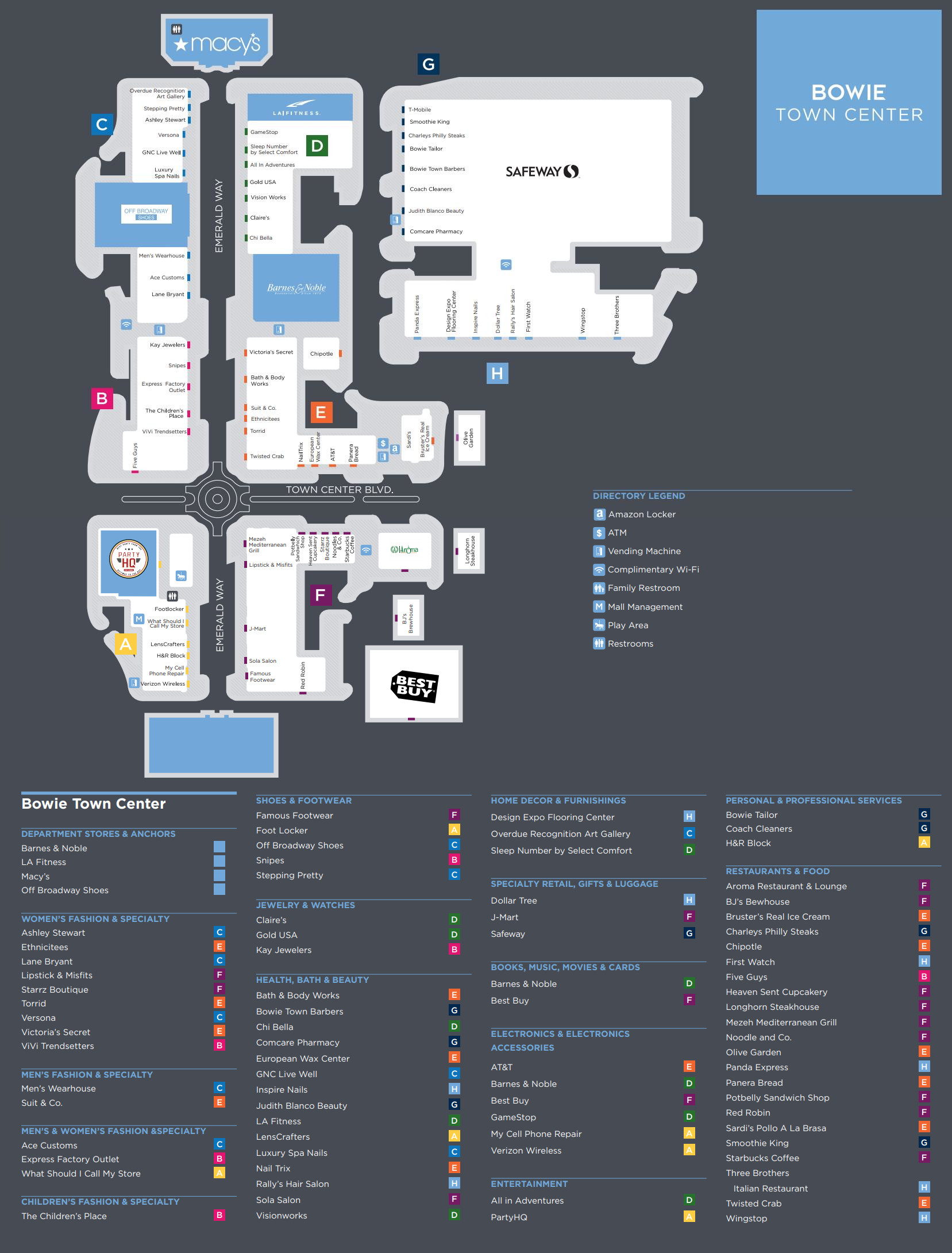 Boca Town Center Mall Map