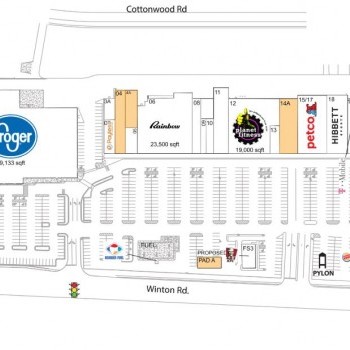 Plan of mall Brentwood Plaza