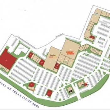 Plan of mall Brodie Oaks