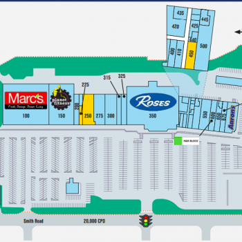 Plan of mall Brookgate Shopping Center