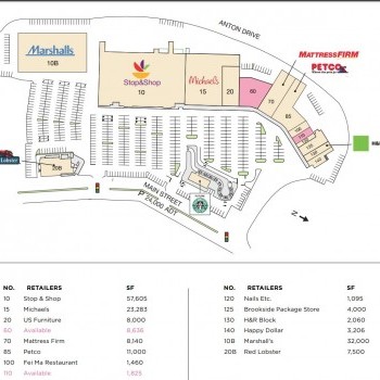Plan of mall Brookside Center