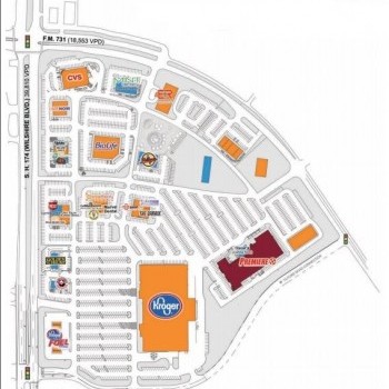 Plan of mall Burleson Commons