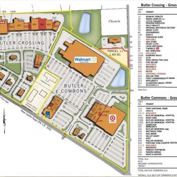 Plan of mall Butler Commons