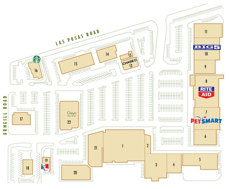 Camarillo Village Square store list, hours, (location Camarillo