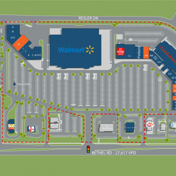 Plan of mall Carriage Place Shopping Center