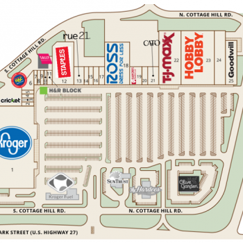 Plan of mall Carrollton Crossroads