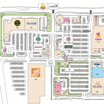Plan of mall Cascades Marketplace