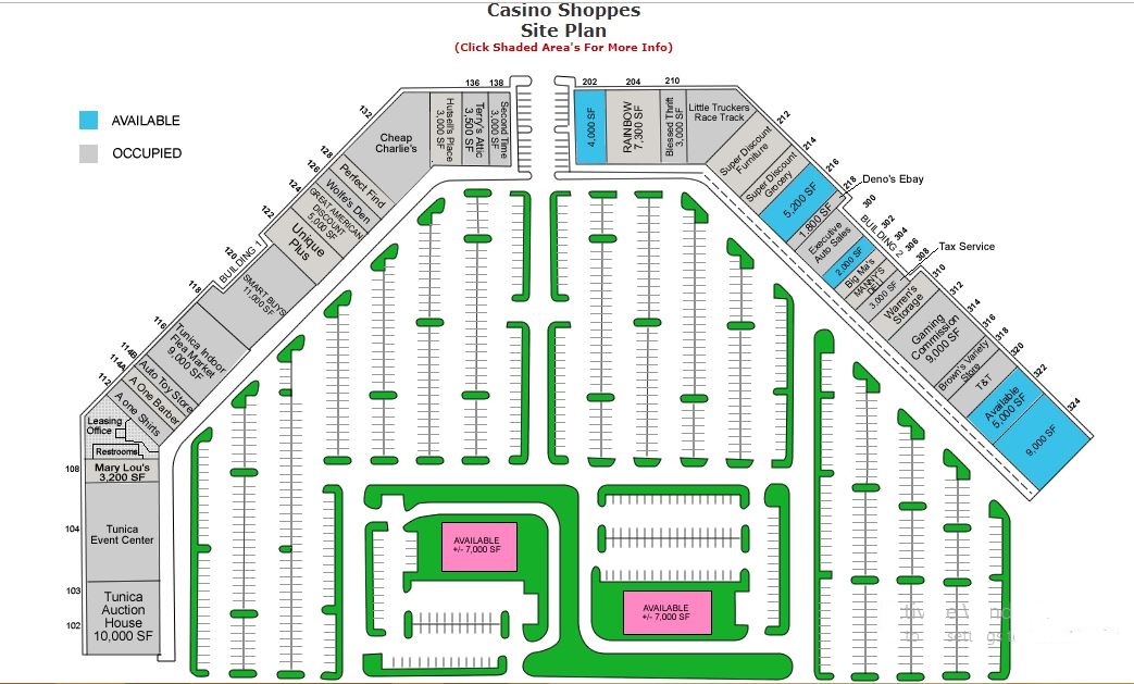 Tunica Indoor Flea Market in Casino Shoppes store location, hours