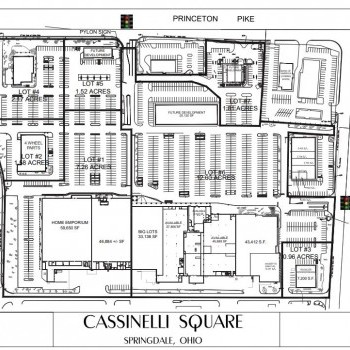 Plan of mall Cassinelli Square