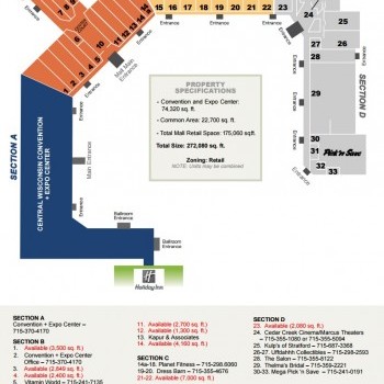Plan of mall Cedar Creek Mall