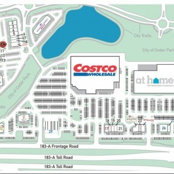 Plan of mall Cedar Park Town Center