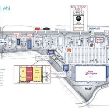 Plan of mall Center Pointe at Lehi