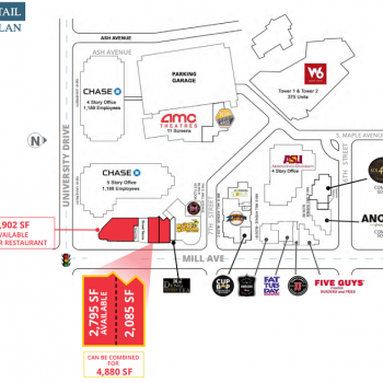 Plan of mall Centerpoint on Mill
