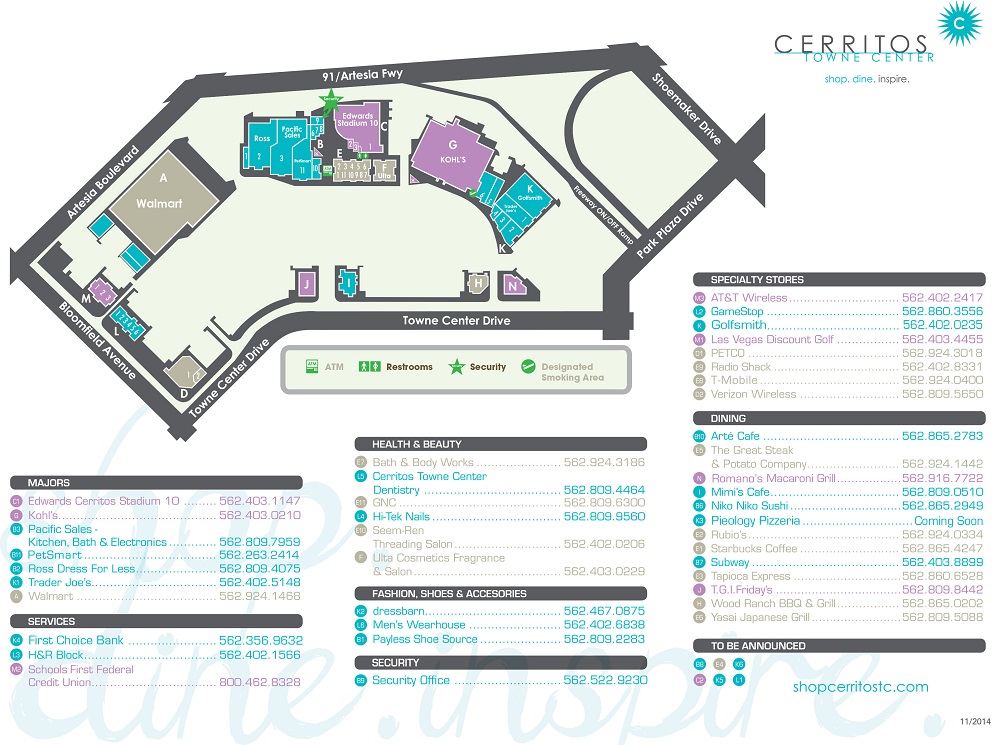 Los Cerritos Mall Map
