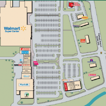 Plan of mall Charter Oak Marketplace