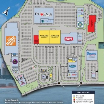 Plan of mall Chartiers Valley Shopping Center