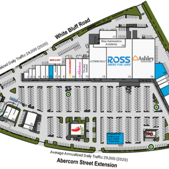 Plan of mall Chatham Plaza