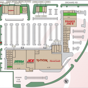Plan of mall Cherry Hills Marketplace