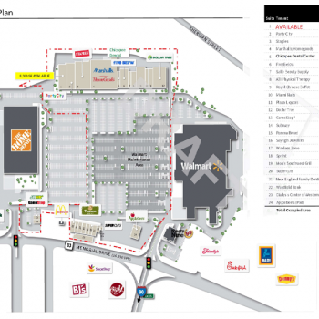 Plan of mall Chicopee Marketplace