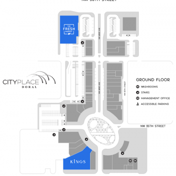 Plan of mall CityPlace Doral