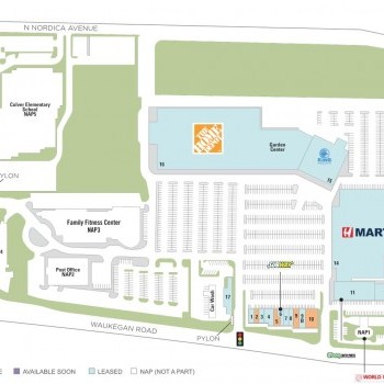 Plan of mall Civic Center Plaza