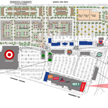 Plan of mall Cochrane Commons Shopping Center