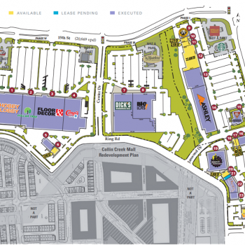 Plan of mall Collin Creek Shopping Center