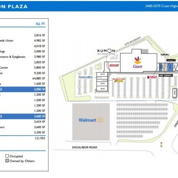 Plan of mall Collington Plaza