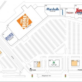 Plan of mall Commons of Chicago Ridge
