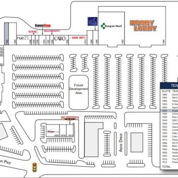 Plan of mall Congress Crossing