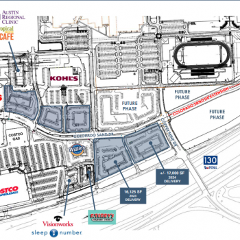 Plan of mall Cornerstone at Kelly Lane