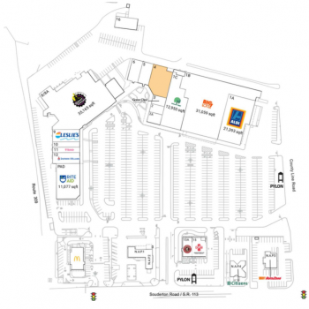 Plan of mall County Line Plaza - Souderton