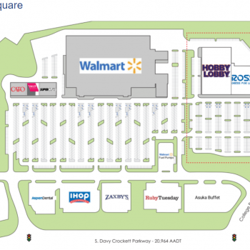 Plan of mall Crockett Square