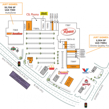 Plan of mall Cromwell Field Shopping Center