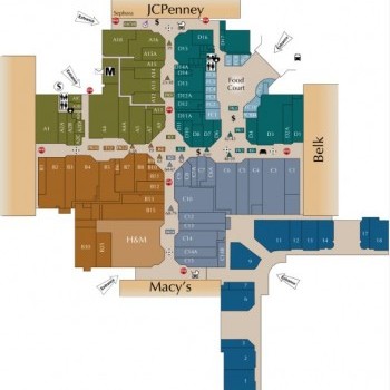 Plan of mall Cross Creek Plaza