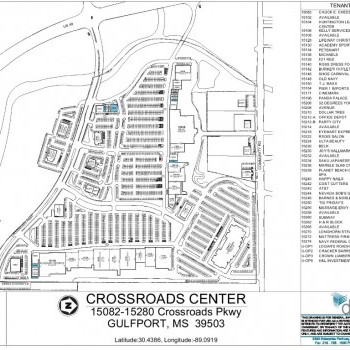Plan of mall Crossroads Center