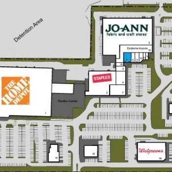 Plan of mall Curlew Crossing Shopping Center