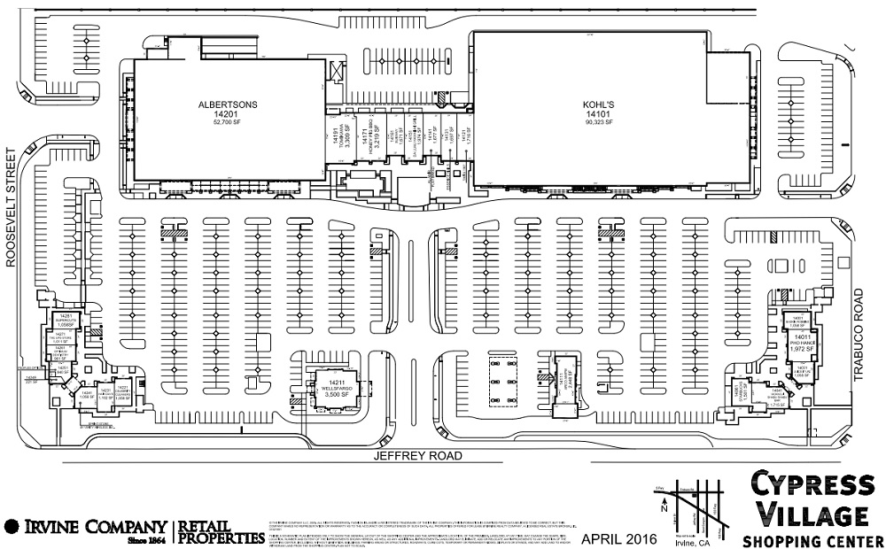 Cypress Village Shopping Center store list, hours, (location Irvine