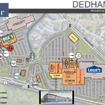 Plan of mall Dedham Mall