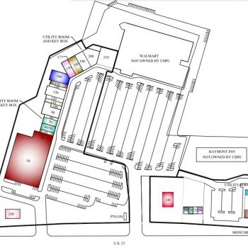 Plan of mall Delaware Community Plaza