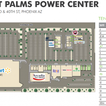Plan of mall Desert Palms Power Center